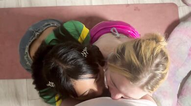 Colombian and American babes fuck their Latino Boyfriend Threesome