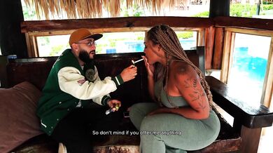 Beautiful Ebony Bounces and rides a Big dick balls deep, Hot Latina Intense sex