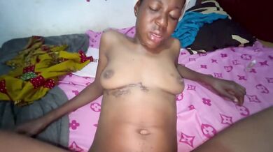 Petite Ebony Beauty Passionate Missionary Creampie – Sweet Tight Pussy Filled Deep