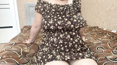 caressing my big boobs and sweet pussy