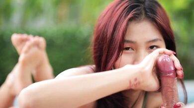 I Edged Him Poolside While He Watched Me - Asian Amateur Bikini POV Handjob