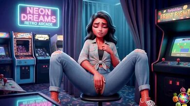 Gamer Girlfriend Cheating Moranguete takes her lover Batatudo’s anal at the arcade Gamer Moranguete cheats on her boyfriend with Batatudo’s POV anal