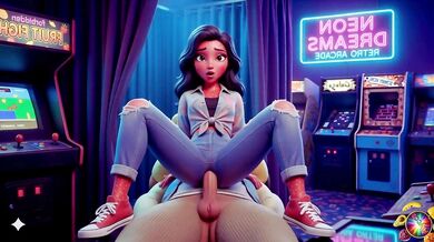 Gamer Girlfriend Cheating Moranguete takes her lover Batatudo’s anal at the arcade Gamer Moranguete cheats on her boyfriend with Batatudo’s POV anal