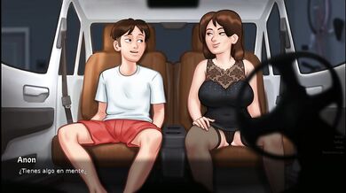 Stepmother vs stepdaughter having sex with the tenant - Summertime Saga