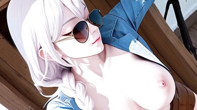 Summer on the Farm: Huge Tits and an Unbuttoned Denim Shirt (POV)