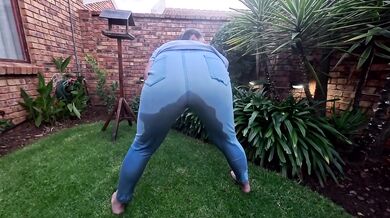 Chubby slut piss desperation, pants wetting compilation