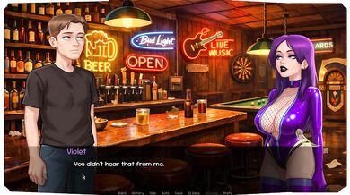 (P7) Golden Hours | Violet in Sexy Latex at the Bar... Can't Look Away!