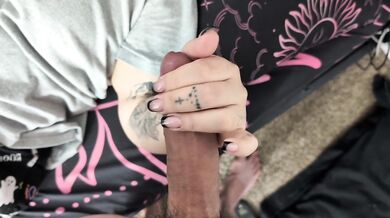 ASMR sucking dick and giving a handjob till he cums