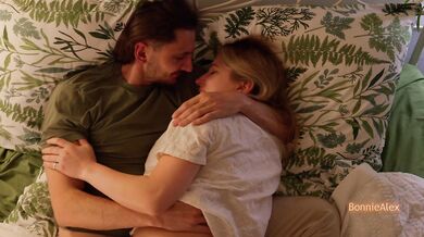 Quiet evening sex with kisses, cuddles, and real passionate orgasms