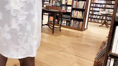 UPSKIRT No PANTIES in a Public LIBRARY - People Watching