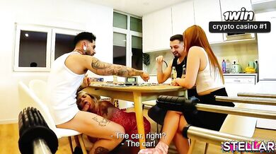 GAMES BETWEEN A BRAZILIAN COUPLE AND PORTUGAL END IN STRIPTEASE AND INTENSE SEX