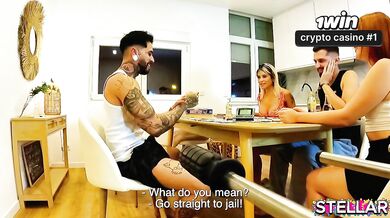 GAMES BETWEEN A BRAZILIAN COUPLE AND PORTUGAL END IN STRIPTEASE AND INTENSE SEX