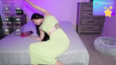 Exotic Asian Goddess Teases you in Sexy Green Outfit | All Natural Petite Asian with Small Tits and Long Hair ft. Alicia Hebi
