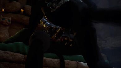 Furry lesbian Strap-on sex