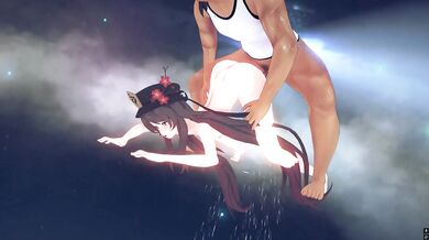 MMD原神　胡桃中出しセックス　バック