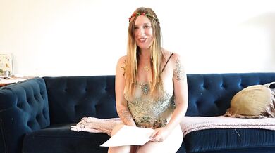 The Second Cumming: Shoshanna Blanca AKA Jesus Christ Pornstar Has Multiple Orgasms With Hitachi Vibrator While Reading From Her Book Eve's Blessing