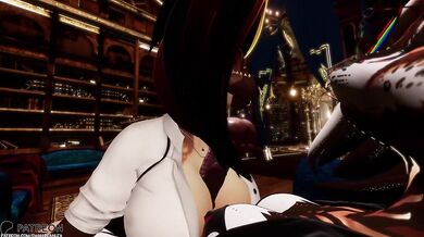 Librarian uses her tits to stroke fat cock // VRChat ERP Titjob