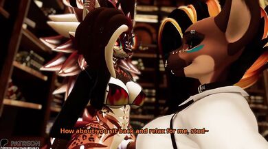 Librarian uses her tits to stroke fat cock // VRChat ERP Titjob