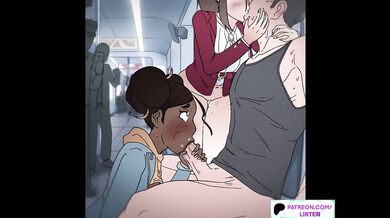 FUCK IN THE TRAIN BLOWJOB AND CREAMPER - BIG ASS GIRLS LOVE THIS DICK SO MUCH