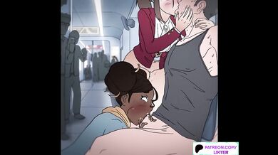 FUCK IN THE TRAIN BLOWJOB AND CREAMPER - BIG ASS GIRLS LOVE THIS DICK SO MUCH
