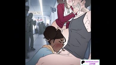 FUCK IN THE TRAIN BLOWJOB AND CREAMPER - BIG ASS GIRLS LOVE THIS DICK SO MUCH