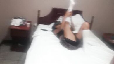 Schoolgirl arrives tired from classes and needs a massage