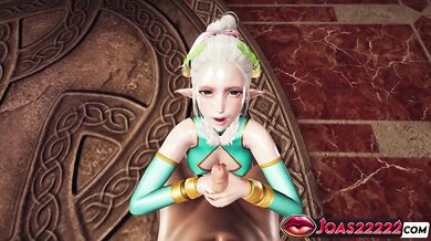 Sexy Princess Ephildis Agraliel Rule34 3D Hentai - Handjob Service, Glory Hole Deepthroat & Footjob in Stockings to Cumshot