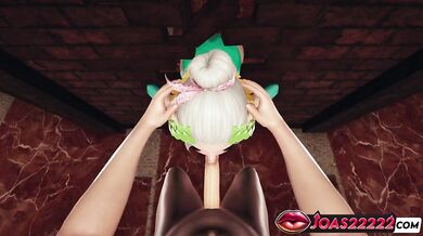 Sexy Princess Ephildis Agraliel Rule34 3D Hentai - Handjob Service, Glory Hole Deepthroat & Footjob in Stockings to Cumshot