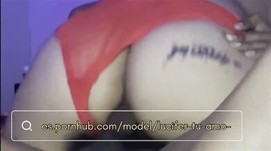 I rub my cock in her holes and while penetrating her she asks for anal creampie