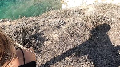 DOGGY STYLE ON THE ROCKS IN PUBLIC