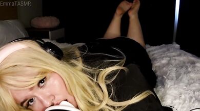 ASMR girl makes you cum Wet Licking, POV Sucking, Jerking you off, Eye contact, 3DIO - EmmaTASMR