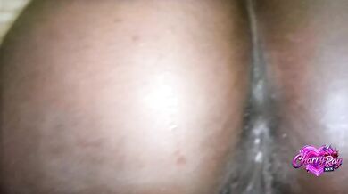 Perfect Ebony with Big Ass fingering with lots of saliva in the shower