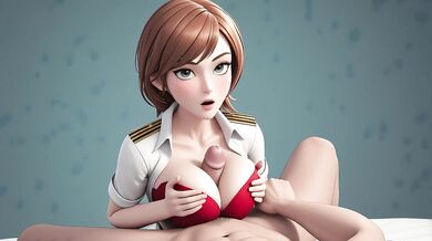 AI Generated - Wet Pussy Spread Legs Redhead Ride Big Boobs