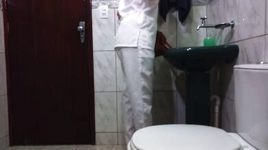 Maid had her ass used while washing dishes.