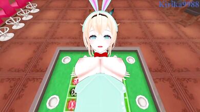 Kazama Iroha (Bunny Girl) and I have intense sex in the casino. - Hololive VTuber POV Hentai