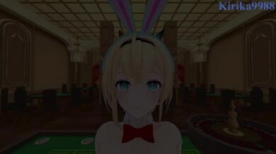 Kazama Iroha (Bunny Girl) and I have intense sex in the casino. - Hololive VTuber POV Hentai