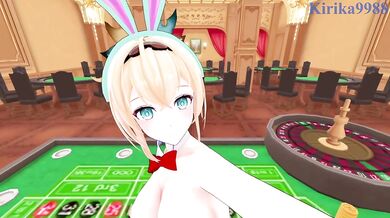 Kazama Iroha (Bunny Girl) and I have intense sex in the casino. - Hololive VTuber POV Hentai