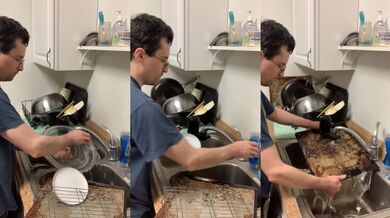 Your husband washes the dishes without you asking pt 2