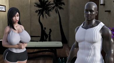 Tifa's Dark Heaven: Sexy Asian Chick With Big Tits Experiences Carnal Pleasure And squirts While Massaged By Big Muscular African Guy Ep.11