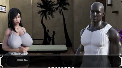 Tifa's Dark Heaven: Sexy Asian Chick With Big Tits Experiences Carnal Pleasure And squirts While Massaged By Big Muscular African Guy Ep.11