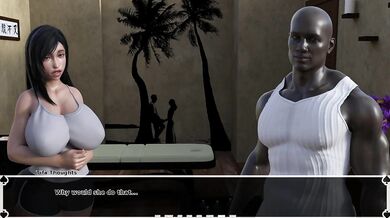 Tifa's Dark Heaven: Sexy Asian Chick With Big Tits Experiences Carnal Pleasure And squirts While Massaged By Big Muscular African Guy Ep.11