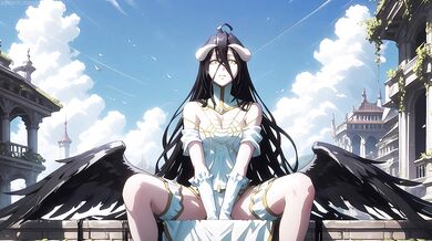 Albedo pov blowjob and hard anal creampie