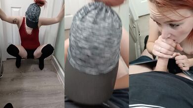 Stripping Blowjob cum in mouth
