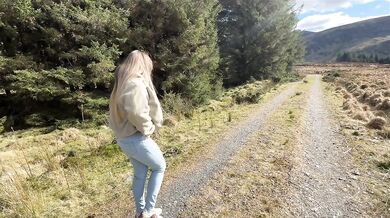 Forest Trail Milf Desperation- Wetting Jeans Outdoors