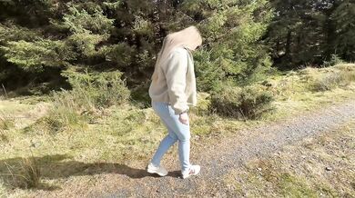 Forest Trail Milf Desperation- Wetting Jeans Outdoors