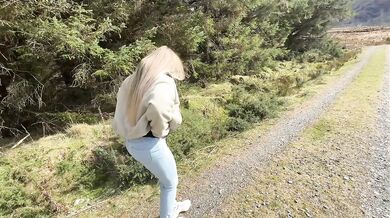 Forest Trail Milf Desperation- Wetting Jeans Outdoors