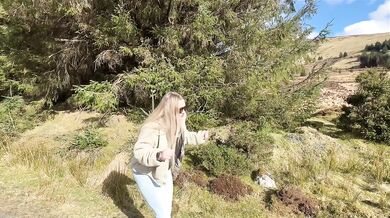Forest Trail Milf Desperation- Wetting Jeans Outdoors