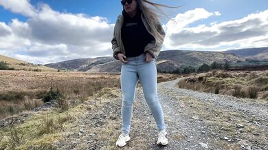 Forest Trail Milf Desperation- Wetting Jeans Outdoors