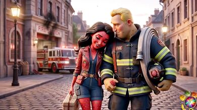 Firefighter Girlfriend Cheating: Moranguete takes her lover Batatudo’s anal at the fire station Firefighter Moranguete gets her tight ass eaten by POV