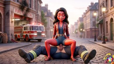 Firefighter Girlfriend Cheating: Moranguete takes her lover Batatudo’s anal at the fire station Firefighter Moranguete gets her tight ass eaten by POV